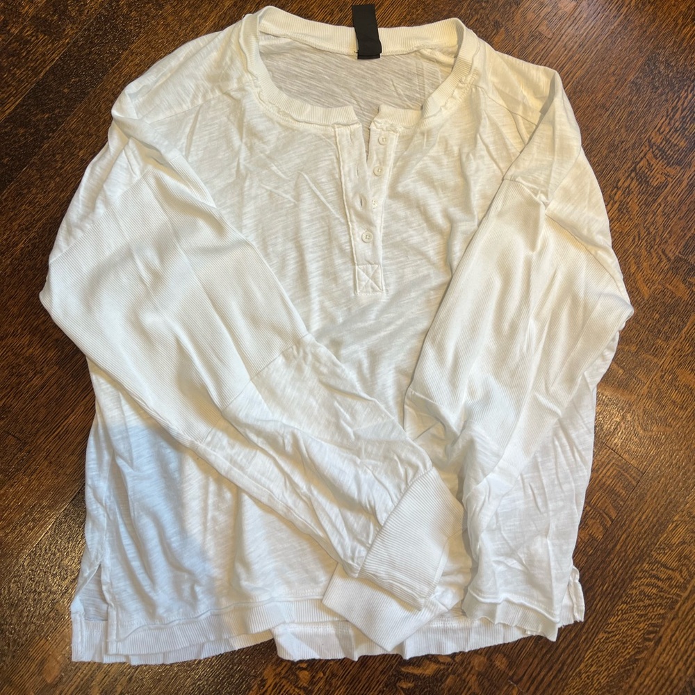Bobi White Buttoned Top